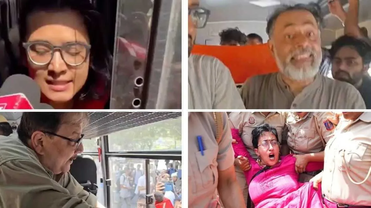 জ্ঞানেশের বিরুদ্ধে বিক্ষোভ, যন্তর মন্তরে বিক্ষোভে আটক নেহা, অতিশী, যোগেন্দ্র, মনোজ